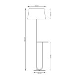 mini: Lampa podłogowa HOTEL nowoczesna czarna E27 15W LED (7)