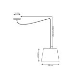 mini: Lampa wisząca ASCOT nowoczesna czarna E27 15W LED (3)