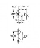 Bateria prysznicowa Eurosmart 33555002 Grohe