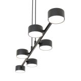 mini: Lampa wisząca MEGARA nowoczesna czarna GX53 10W LED (2)