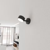 mini: Kinkiet SORA nowoczesny czarny GX53 10W LED (4)
