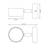 mini: Kinkiet SORA nowoczesny czarny GX53 10W LED (5)