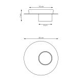 Lampa sufitowa BOLX nowoczesna czarna GX53 10W LED