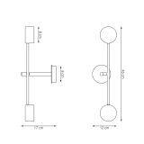 mini: Kinkiet NATSU nowoczesny czarny GX53 10W LED (2)