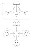 Lampa sufitowa ENSO nowoczesna czarna GX53 10W LED