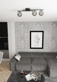 mini: Lampa sufitowa KAIRO nowoczesna czarna E14 10W LED (3)