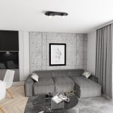 Lampa sufitowa STILO nowoczesna czarna GX53 10W LED
