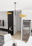 mini: Lampa sufitowa LOTUS nowoczesna czarna E14 10W LED (3)