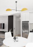 mini: Lampa sufitowa LOTUS nowoczesna czarna E14 10W LED (4)