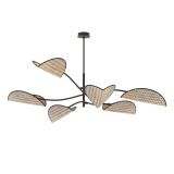 mini: Lampa sufitowa LOTUS nowoczesna czarna E14 10W LED (1)