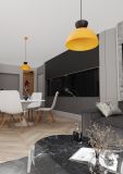 mini: Lampa wisząca LUNARO nowoczesna czarna / pomarańczowa GX53 10W LED (6)