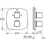 Bateria Termostatyczna Grandera Ze Zintegrowanym 2-Drożnym Przełącznikiem 19937000 Grohe