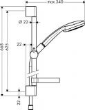 Zestaw prysznicowy CROMA 160 27135000 Hansgrohe