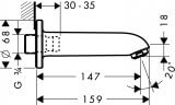 Wylewka Wannowa Metris E E/S DN20 13414000 Hansgrohe