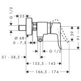 Bateria Prysznicowa Metris 31680000 Hansgrohe