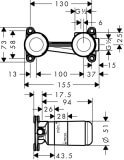 Element Podtynkowy Do Jednouchwytowej Baterii Umywalkowej 13622180 Hansgrohe