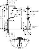 Zestaw prysznicowy Croma E180 27256400  Hansgrohe