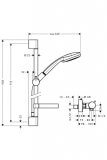 Zestaw Prysznicowy Croma Vario/Ecostat Comfort Combi 27035000 Hansgrohe