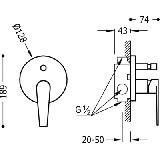 Bateria Prysznicowa Podtynkowa Class 20518001 Tres