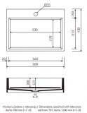 Umywalka Nablatowa Modico 60 cm 350060020010 Marmorin