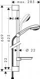 Zestaw prysznicowy Crometta 85 Vario/Unica 0,65m DN15 27764000  Hansgrohe
