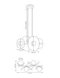 mini: Lampa wisząca ELEMENTI nowoczesna szara G9 8W LED (5)