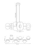 mini: Lampa wisząca ELEMENTI nowoczesna szara G9 8W LED (6)