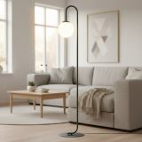 mini: Lampa podłogowa FLOR nowoczesna czarna E14 10W LED (3)