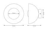 mini: Kinkiet BIBI minimalistyczny szary G9 8W LED (5)