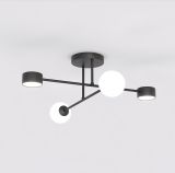 mini: Lampa sufitowa HOLON nowoczesna czarna G9, GX53 8W LED, 10 LED (3)