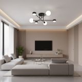 mini: Lampa sufitowa HOLON nowoczesna czarna G9, GX53 8W LED, 10 LED (4)