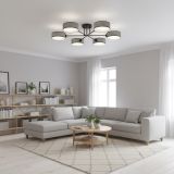 Lampa sufitowa MAGA nowoczesna szara E14 10W LED