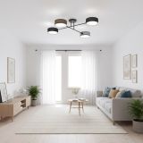 mini: Lampa sufitowa MAGA nowoczesna czarna E14 10W LED (4)