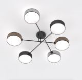 Lampa sufitowa MAGA nowoczesna czarna E14 10W LED