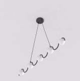 mini: Lampa wisząca SINUS nowoczesna czarna G9 8W LED (2)