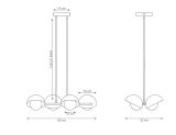 mini: Lampa wisząca BOOM 4 nowoczesna pomarańczowa G9 8W LED (5)