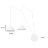 mini: Lampa wisząca ABRAMO nowoczesna biała E27 15W LED (3)