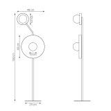 mini: Lampa podłogowa KISS nowoczesna czarna G9 8W LED (7)