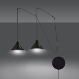 mini: Lampa wisząca ABRAMO nowoczesna czarna E27 15W LED (3)