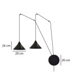 mini: Lampa wisząca ABRAMO nowoczesna czarna E27 15W LED (6)