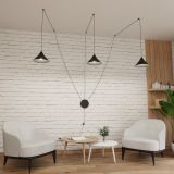 mini: Lampa wisząca ABRAMO nowoczesna czarna E27 15W LED (2)