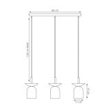 mini: Lampa wisząca EGO nowoczesna szara E14 10W LED (6)