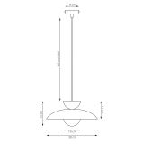 mini: Lampa wisząca MULAN nowoczesna burgundowa G9 8W LED (8)
