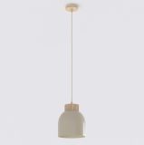 mini: Lampa wisząca VIGO nowoczesna beżowa E27 15W LED (1)