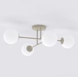 mini: Lampa sufitowa ROMA 4 Opal nowoczesna beżowa E14 10W LED (1)