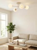 mini: Lampa sufitowa ROMA 4 Opal nowoczesna beżowa E14 10W LED (2)