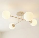 mini: Lampa sufitowa ROMA 4 Opal nowoczesna beżowa E14 10W LED (3)