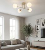 mini: Lampa sufitowa ROMA 4 Opal nowoczesna beżowa E14 10W LED (5)