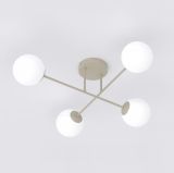 mini: Lampa sufitowa ROMA 4 Opal nowoczesna beżowa E14 10W LED (7)
