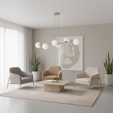 mini: Lampa wisząca MAGNUS nowoczesna beżowa E14 10W LED (2)